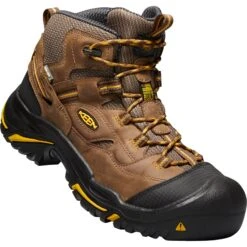 Keen Utility Men's Braddock Mid Soft Toe WP Work Boot - Brown- 1020162 -Outlet The Rugged Boots Store 1020162 3Q