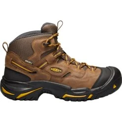 Keen Utility Men's Braddock Mid Soft Toe WP Work Boot - Brown- 1020162 -Outlet The Rugged Boots Store 1020162 P