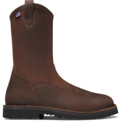 Danner Men's Bull Run 11" Square Toe Wellington Work Boot Brown 15582 -Outlet The Rugged Boots Store 15582 3