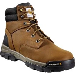 Carhartt Men's Ground Force 6" WP Comp Toe Work Boot - Brown - CME6347