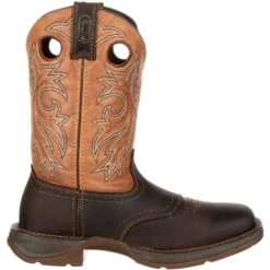 Durango Men's Rebel 11" Steel Toe WP Western Boot- Brown/Tan- DB019 -Outlet The Rugged Boots Store DB019 profile