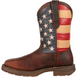 Durango Men's Rebel 11" Steel Toe Western Flag Boot - Brown - DB020 11 Durango Men's Rebel 11" Steel Toe Western Flag Boot - Brown - DB020 -Outlet The Rugged Boots Store DB020 instep profile