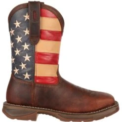 Durango Men's Rebel 11" Steel Toe Western Flag Boot - Brown - DB020 13 Durango Men's Rebel 11" Steel Toe Western Flag Boot - Brown - DB020 -Outlet The Rugged Boots Store DB020 profile