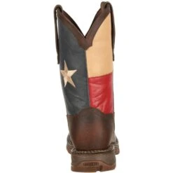 Durango Men's Rebel Steel Toe Western Flag Boot - Brown - DB021 -Outlet The Rugged Boots Store DB021 back