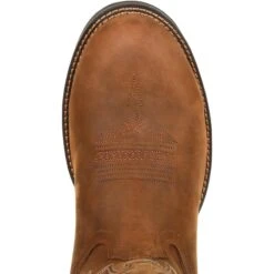 Durango Men's Rebel 12" Round Toe WP Western Boot - Brown - DDB0163 -Outlet The Rugged Boots Store DDB0163 birdseye