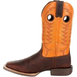 Durango Men's Rebel Pro 12" Square Toe Western Boot - Orange - DDB0230 -Outlet The Rugged Boots Store DDB0230 instep profile