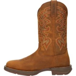 Durango Men's Rebel™ 12" Square Toe WP Western Boot - Russet - DDB0361 -Outlet The Rugged Boots Store DDB0361 instep profile