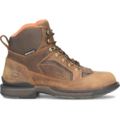 Outlet The Rugged Boots Store 12 Double H Men's Brigand 6" Comp Toe WP Lacer Work Boot -Brown- DH5424