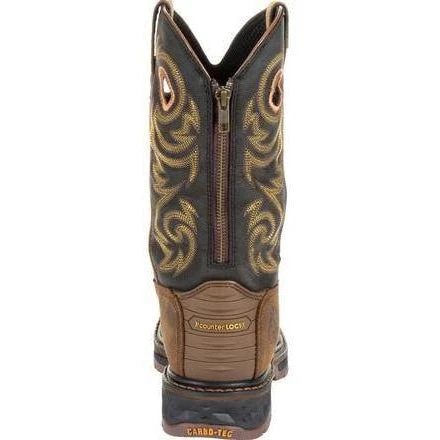 Georgia Men's Carbo-Tec LT 11" Pull-On WP Western Boot -Brown- GB00266 5 Georgia Men's Carbo-Tec LT 11" Pull-On WP Western Boot -Brown- GB00266 - Image 3