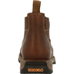 Georgia Men's Athens 360 5" Steel Toe WP Work Boot - Brown - GB00440 -Outlet The Rugged Boots Store GB00440 back