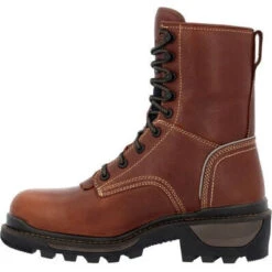 Rocky Men's Rams Horn Logger 9" WP 400G Comp Toe Work Boot Brown RKK0396 -Outlet The Rugged Boots Store RKK0396 5 LARGE 7cae9662 ef8f 4a25 b272 71efccd9c86c