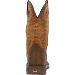 Rocky Men's Legacy 32 11" Square Toe WP Western Boot - Brown - RKW0355 -Outlet The Rugged Boots Store RKW0355 back