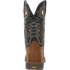 Rocky Men's Legacy 32 11" Steel Toe WP Western Work Boot- Brown- RKW0356 -Outlet The Rugged Boots Store RKW0356 back