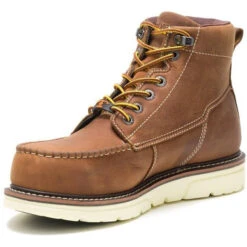 Wolverine Men's I-90 Durashock 6" Comp Toe WP Wedge Work Boot - Tan - W201097 -Outlet The Rugged Boots Store WBSM W201097 040919 S20 135