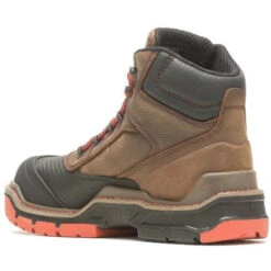 Wolverine Men's Raider Durashocks 6" WP Carbonmax Work Boot -Brown- W231042 9 Wolverine Men's Raider Durashocks 6" WP Carbonmax Work Boot -Brown- W231042 -Outlet The Rugged Boots Store WBSM W231042 012822 S23 225