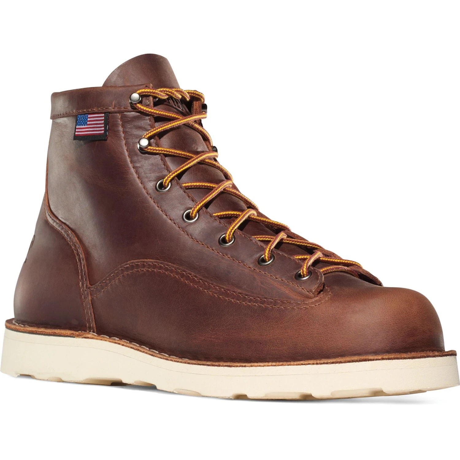 Danner Men's Bull Run USA Made 6" Soft Toe Wedge Work Boot - Brown - 15552 3 Danner Men's Bull Run USA Made 6" Soft Toe Wedge Work Boot - Brown - 15552