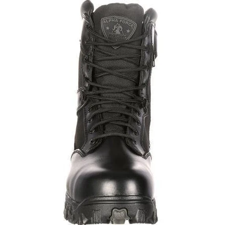 Rocky Men's Alphaforce 8" Zipper Comp Toe WP Duty Boot Black FQ0006173 8 Rocky Men's Alphaforce 8" Zipper Comp Toe WP Duty Boot Black FQ0006173 - Image 6