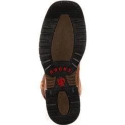 Rocky Men's Original Ride Steel Toe WP Western Boot- Brown- RKYW041 -Outlet The Rugged Boots Store rocky mens original ride steel toe wp western boot brown rkyw041 2