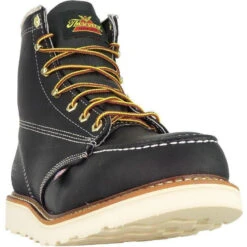 Thorogood Men's 6" Am Heritage 6" Wedge Work Boot - Black - 804-6201 -Outlet The Rugged Boots Store thorogood mens 6 am heritage 6 wedge work boot black 804 6201 thorogood 3
