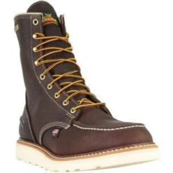 Thorogood Men's USA Made 1957 8" Moc Toe WP Wedge Work Boot Brown 814-3800 -Outlet The Rugged Boots Store thorogood mens usa made 1957 8 moc toe wp work boot brown 814 3800 thorogood 3